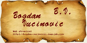 Bogdan Vučinović vizit kartica